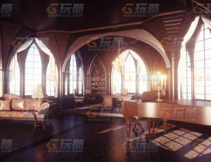 玩酷CG网—古典蒸汽朋克老房子C4D模型