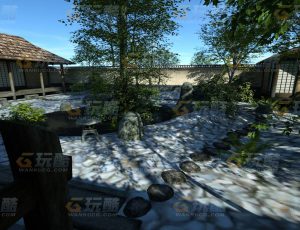 玩酷CG网—日式院子C4D模型