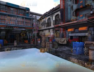 玩酷CG网—中国风小街道C4D模型