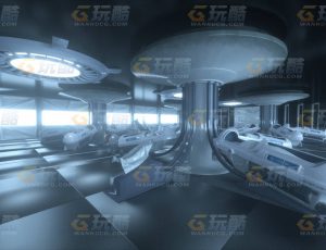 玩酷CG网—大型人造舱C4D模型
