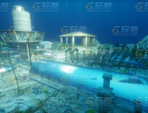 玩酷CG网—海底科技世界C4D模型