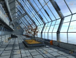 玩酷CG网—科幻阳台C4D模型