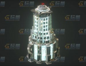 玩酷CG网—科技大厦C4D模型