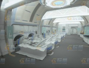 玩酷CG网—科技大型舱C4D模型