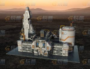 玩酷CG网—科技建筑2C4D模型