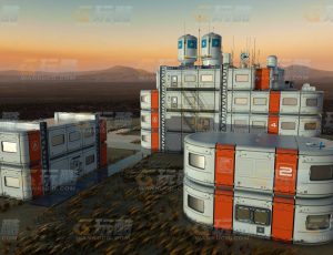 玩酷CG网—科技建筑4C4D模型