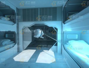 玩酷CG网—科技宿舍C4D模型