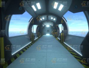 玩酷CG网—科技走廊2C4D模型