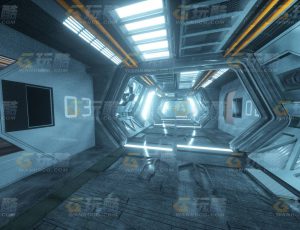 玩酷CG网—科技走廊5C4D模型