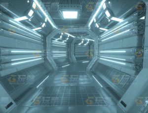 玩酷CG网—科技走廊6C4D模型