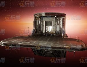 玩酷CG网—空间中转站大门C4D模型