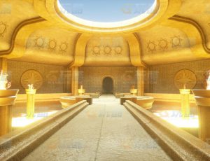 玩酷CG网—玛雅文明会议室C4D模型