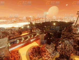 玩酷CG网—熔浆竞技场C4D模型