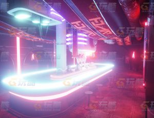 玩酷CG网—赛博大酒吧C4D模型