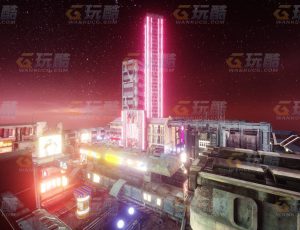 玩酷CG网—赛博朋克城1C4D模型