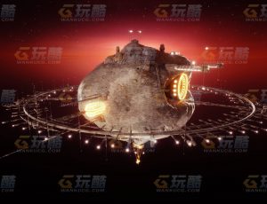 玩酷CG网—陨石基地C4D模型