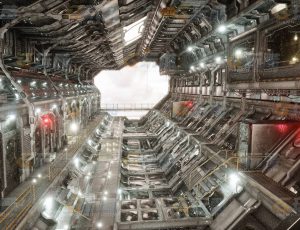 玩酷CG网—震撼大气空间站C4D模型