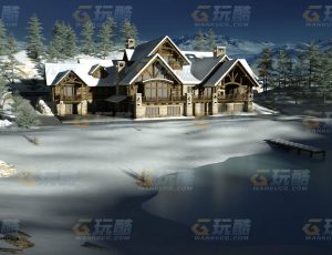 玩酷CG网—冬季雪景C4D模型