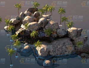 玩酷CG网—海岛C4D模型