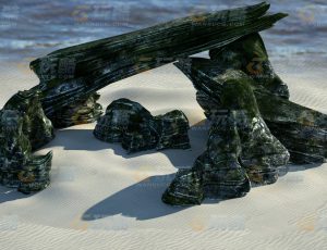 玩酷CG网—海滩C4D模型