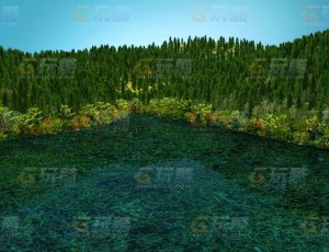 玩酷CG网—湖泊C4D模型
