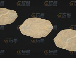 玩酷CG网—沙漠地形C4D模型