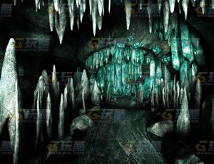 玩酷CG网—水晶洞C4D模型