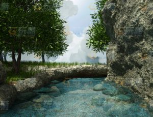 玩酷CG网—崖壁C4D模型