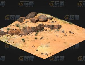 玩酷CG网—岩石场景2C4D模型