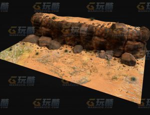 玩酷CG网—岩石场景3C4D模型