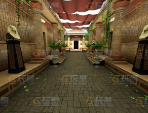 玩酷CG网—埃及街道C4D模型