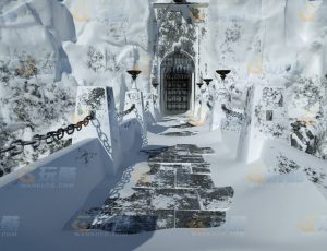 玩酷CG网—冰封城C4D模型