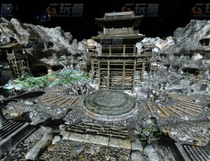 玩酷CG网—大型古庙C4D模型
