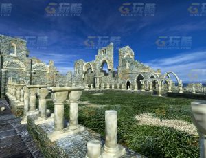 玩酷CG网—废弃皇宫C4D模型
