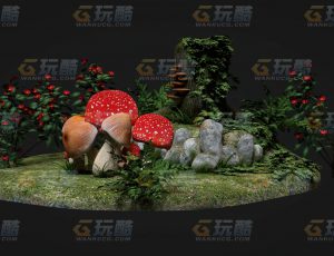 玩酷CG网—精灵场景1C4D模型