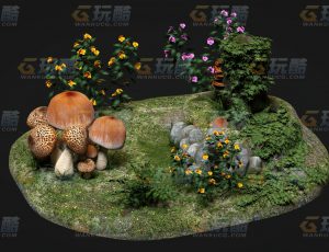 玩酷CG网—精灵场景2C4D模型