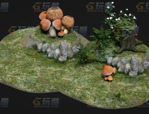 玩酷CG网—精灵场景3C4D模型