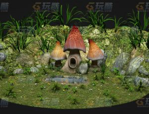 玩酷CG网—精灵场景5C4D模型