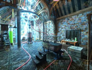 玩酷CG网—科学怪人实验室C4D模型