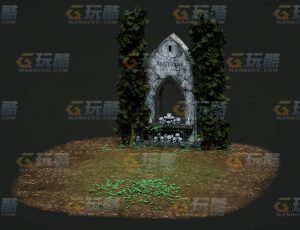 玩酷CG网—骷髅祭牌C4D模型