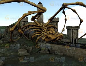 玩酷CG网—龙尸骸魔堡C4D模型