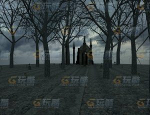 玩酷CG网—墓地C4D模型