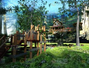 玩酷CG网—森林小屋C4D模型