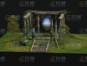 玩酷CG网—时空之门1C4D模型
