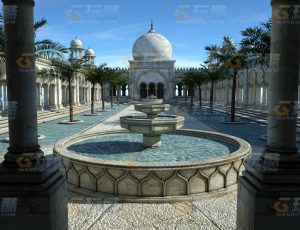 玩酷CG网—泰姬陵C4D模型