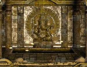 玩酷CG网—泰式破损神殿C4D模型