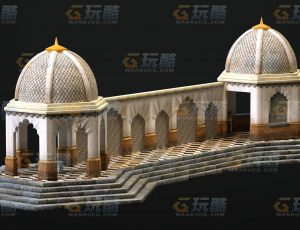玩酷CG网—希腊建筑1C4D模型