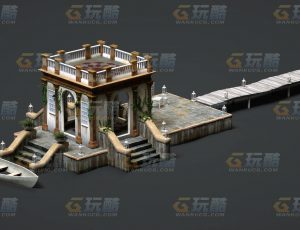 玩酷CG网—希腊建筑2C4D模型