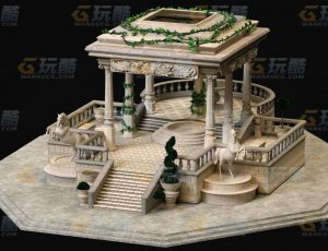 玩酷CG网—希腊建筑3C4D模型