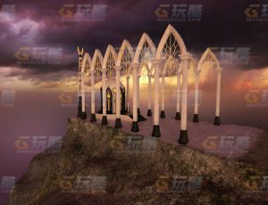 玩酷CG网—希腊建筑4C4D模型